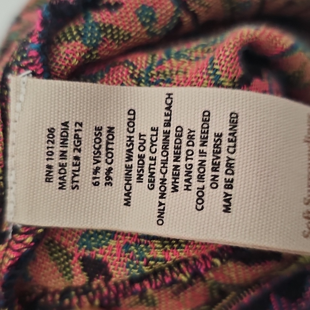 Bohemian Embroidered Kimono Paisley Open Cardigan S/M - Picture 14 of 16